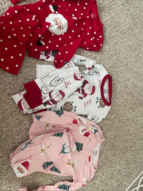 Carter's Other - Carters Kids Christmas Pajama Tops - Red, White, Pink